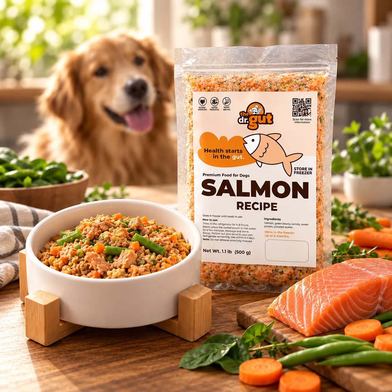 Receta de salmón con perro